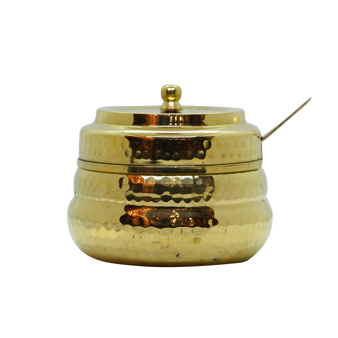 Brass Ghee Pot Hammered 200 ml