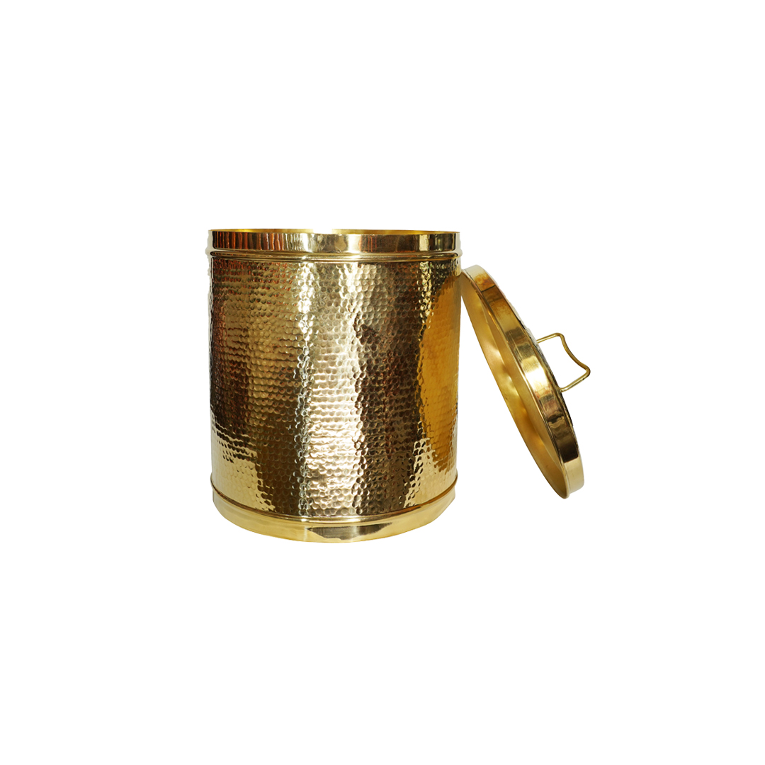 Brass Canister/Storage Dabba Hammered - Image 2